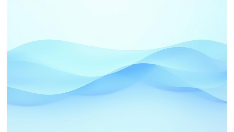 透明なレイヤーとバリアが情報を保護している抽象的なイメージ。ブランドの青と水色で、安全と責任の区別を表現。